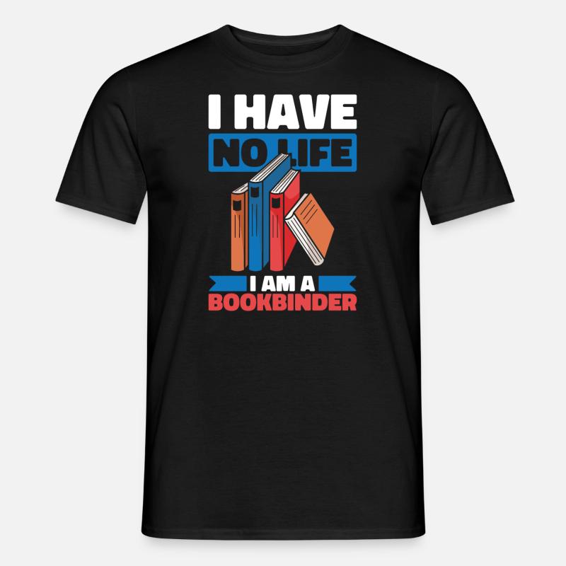 Buchbinder - Männer T-Shirt - Schwarz