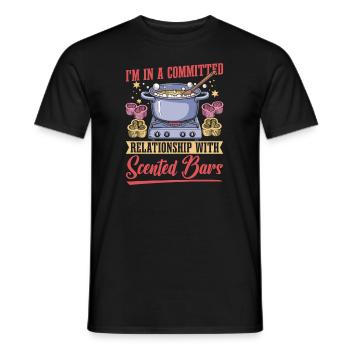 Soap production - Men's T-Shirt - black - Front - AI Model Male 178 light (178cm)