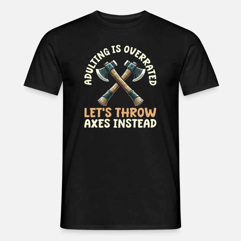 Axe Throwing Axe Thrower - Men's T-Shirt - black