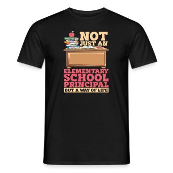 Directeur d’école primaire - T-shirt homme - noir - Devant - AI Model Male 178 light (178cm)