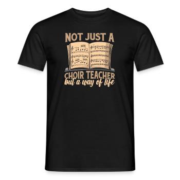 Choir teacher - Men's T-Shirt - black - Front - AI Model Male 178 light (178cm)