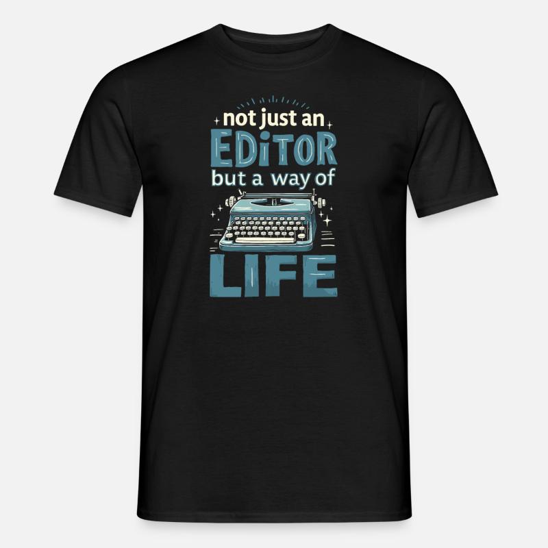 Editor - Männer T-Shirt - Schwarz