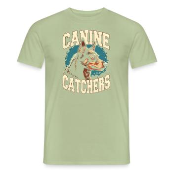 Hundefänger Team - Männer T-Shirt - Sage - Vorne - AI Model Male 178 light (178cm)