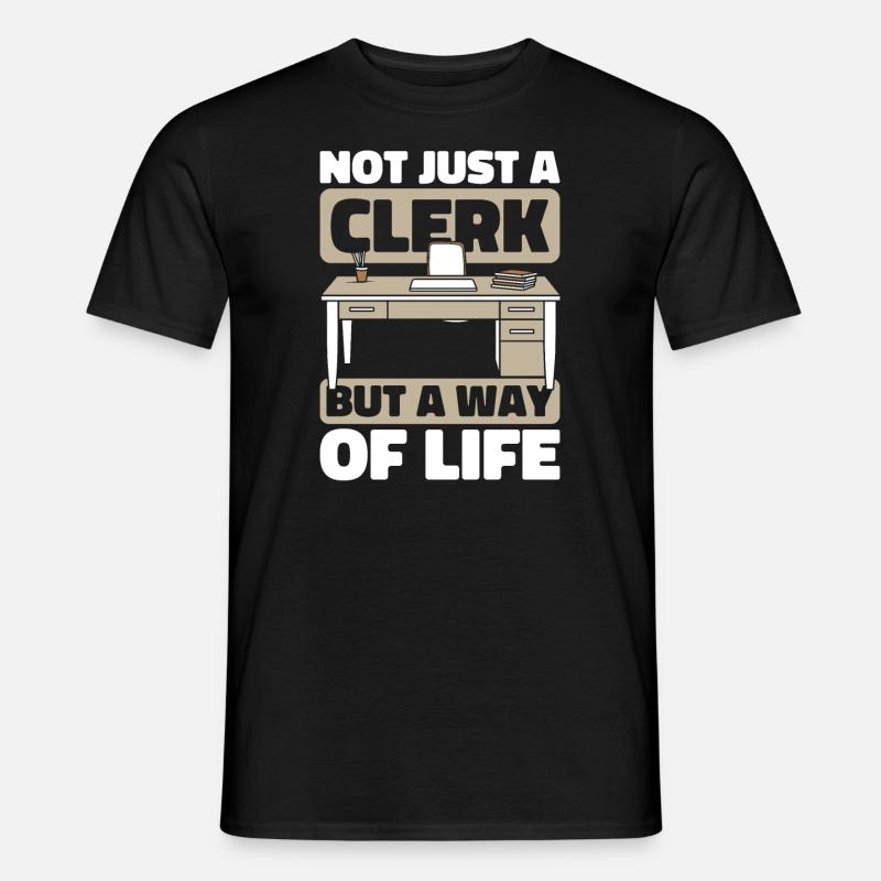 Sachbearbeiter - Männer T-Shirt - Schwarz