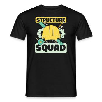 Civil Engineer Team - Men's T-Shirt - black - Front - AI Model Male 178 light (178cm)