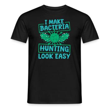 Bactériologiste - T-shirt homme - noir - Devant - AI Model Male 178 light (178cm)