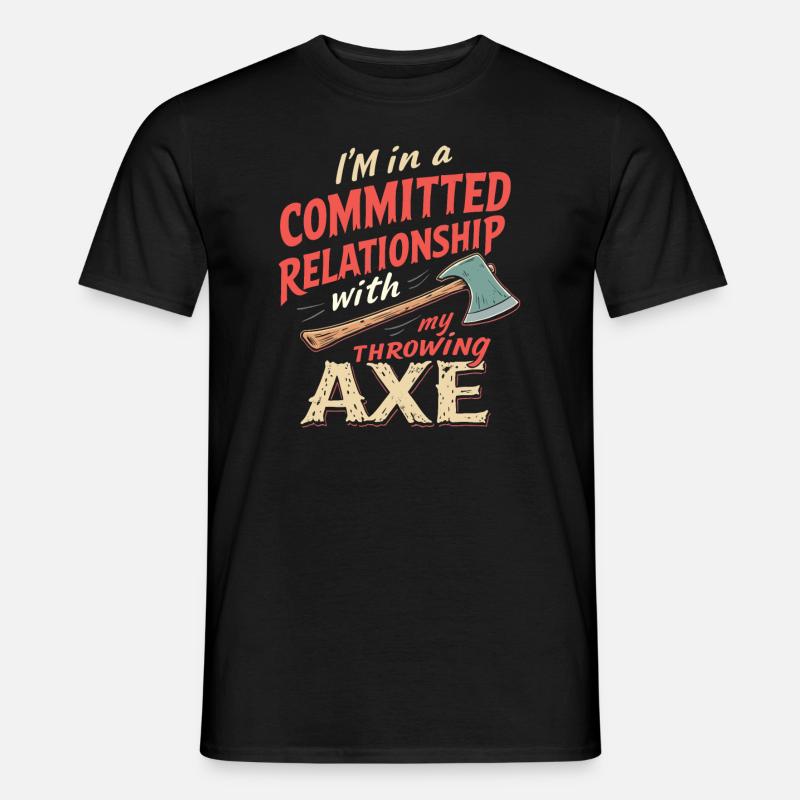 Axtwerfen Axtwerfer - Männer T-Shirt - Schwarz