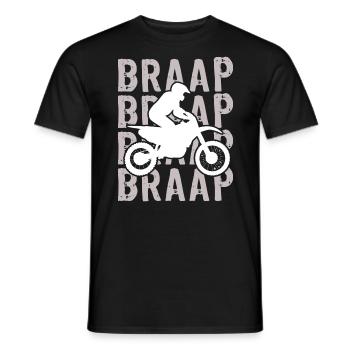 Motocross MX Supercross Enduro Dirt Bike - T-shirt homme - noir - Devant - AI Model Male 178 light (178cm)