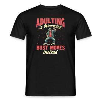 Hip Hop Dance - Men's T-Shirt - black - Front - AI Model Male 178 light (178cm)
