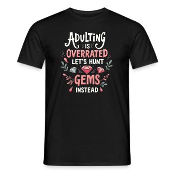 Pierres précieuses - T-shirt homme - noir - Devant - AI Model Male 178 light (178cm)