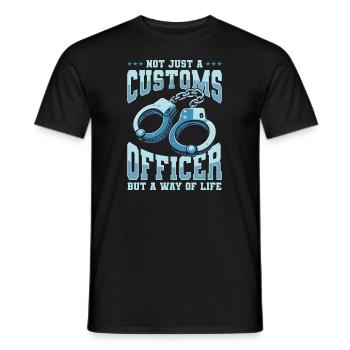 Customs official - Men's T-Shirt - black - Front - AI Model Male 178 light (178cm)