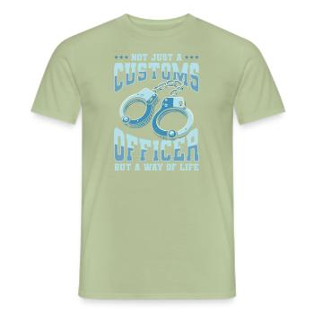 Customs official - Men's T-Shirt - sage - Front - AI Model Male 178 light (178cm)