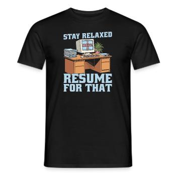 Hr Assistent - Männer T-Shirt - Schwarz - Vorne - AI Model Male 178 light (178cm)