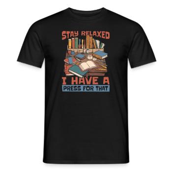 Bookbinder - Men's T-Shirt - black - Front - AI Model Male 178 light (178cm)