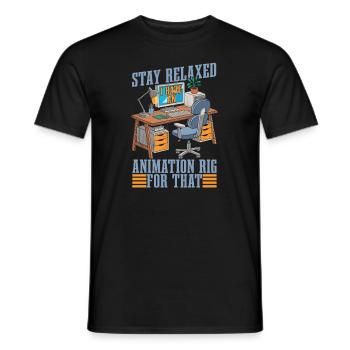 Animateur - T-shirt homme - noir - Devant - AI Model Male 178 light (178cm)
