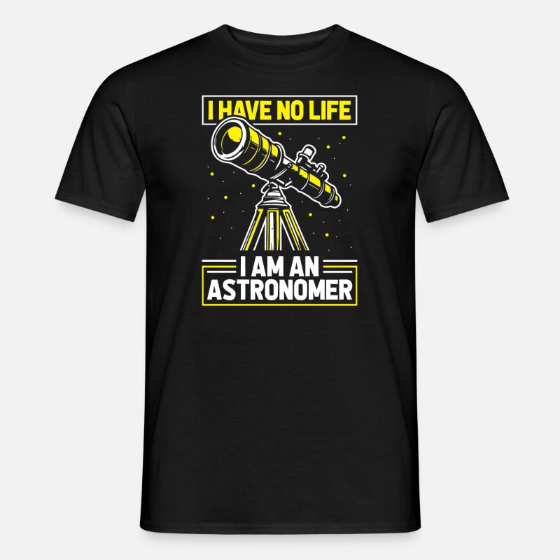 Astronom - Männer T-Shirt - Schwarz