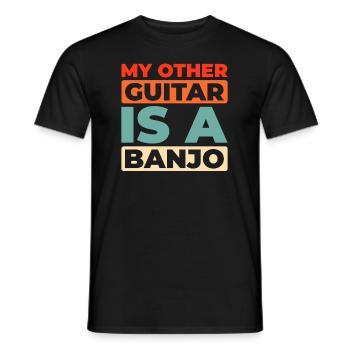 Banjo - Männer T-Shirt - Schwarz - Vorne - AI Model Male 178 light (178cm)