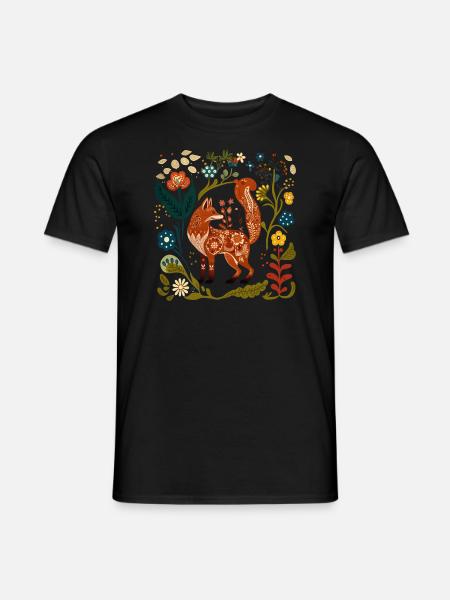 Fox Goblincore Ästhetik Skandinavische Folklore - Männer T-Shirt - Schwarz