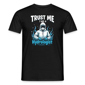 Hydrologue - T-shirt homme - noir - Devant - AI Model Male 178 light (178cm)