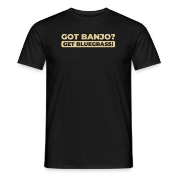 Banjo - Men's T-Shirt - black - Front - AI Model Male 178 light (178cm)
