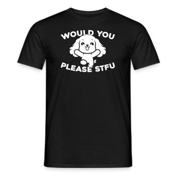 Cocker Spaniel Stfu Would You Please Shut Up - Men's T-Shirt - black - Front - AI Model Male 178 light (178cm)