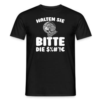 Beagle Halten Sie Bitte Die Fresse - Männer T-Shirt - Schwarz - Vorne - AI Model Male 178 light (178cm)