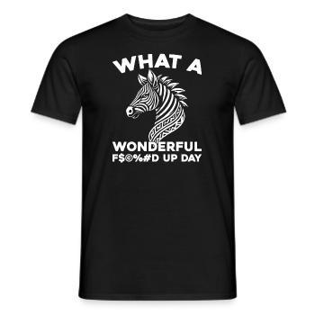 Journée de foutu en l’air zèbre - T-shirt homme - noir - Devant - AI Model Male 178 light (178cm)