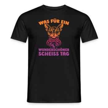 Chihuahua Halten Sie Bitte Die Fresse - Männer T-Shirt - Schwarz - Vorne - AI Model Male 178 light (178cm)