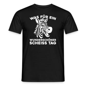 Zebra Halten Sie Bitte Die Fresse - Männer T-Shirt - Schwarz - Vorne - AI Model Male 178 light (178cm)