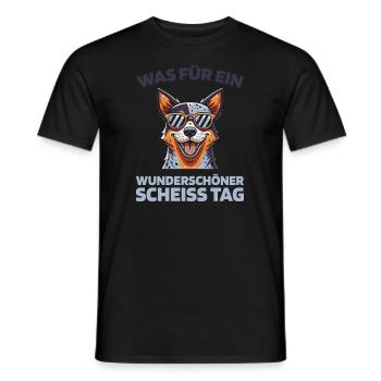 Australischer Rinderhund - Männer T-Shirt - Schwarz - Vorne - AI Model Male 178 light (178cm)