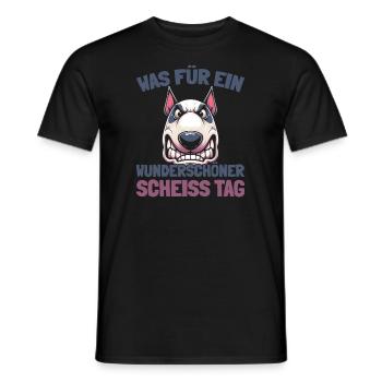 Bull Terriers, please keep your mouth shut - Men's T-Shirt - black - Front - AI Model Male 178 light (178cm)