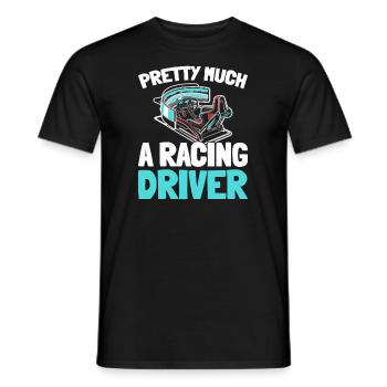 Sim Racing - Männer T-Shirt - Schwarz - Vorne - AI Model Male 178 light (178cm)