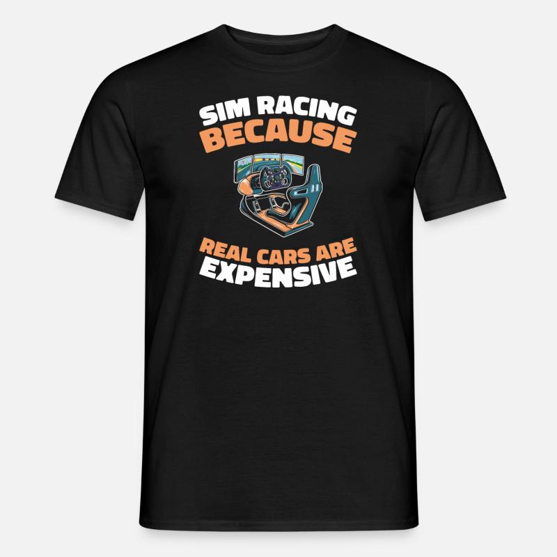 Sim Racing - Männer T-Shirt - Schwarz