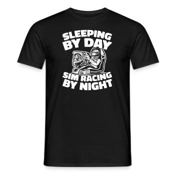 Sim Racing - Männer T-Shirt - Schwarz - Vorne - AI Model Male 178 light (178cm)