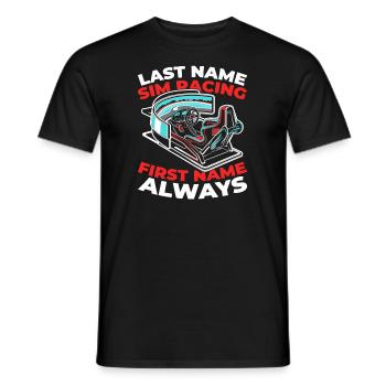Sim Racing - Men's T-Shirt - black - Front - AI Model Male 178 light (178cm)
