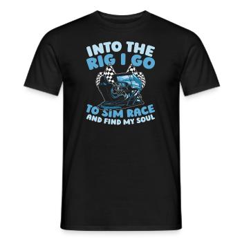 Sim Racing - Men's T-Shirt - black - Front - AI Model Male 178 light (178cm)