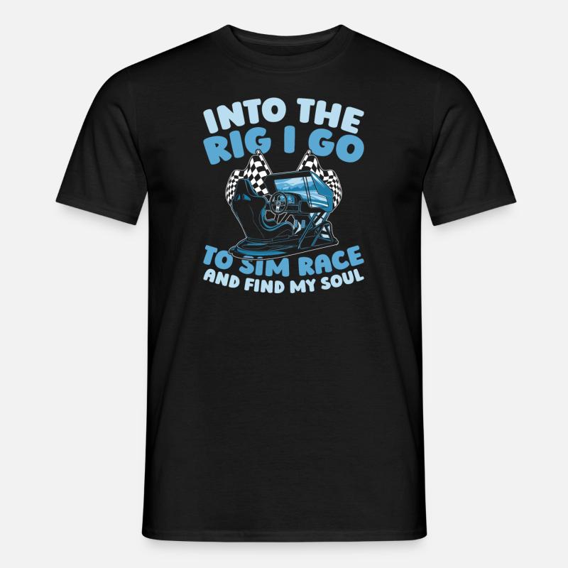 Sim Racing - Männer T-Shirt - Schwarz