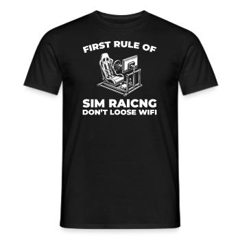 Sim Racing - Men's T-Shirt - black - Front - AI Model Male 178 light (178cm)