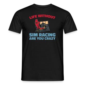 Sim Racing - Men's T-Shirt - black - Front - AI Model Male 178 light (178cm)