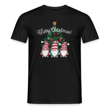 Adorable et Enchanté Gnome Noël - T-shirt homme - noir - Devant - AI Model Male 178 light (178cm)