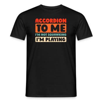Accordéon - T-shirt homme - noir - Devant - AI Model Male 178 light (178cm)