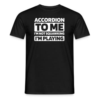Accordéon - T-shirt homme - noir - Devant - AI Model Male 178 light (178cm)