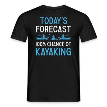 Kayaker Today's Forecast Kayaking - Men's T-Shirt - black - Front - AI Model Male 178 light (178cm)