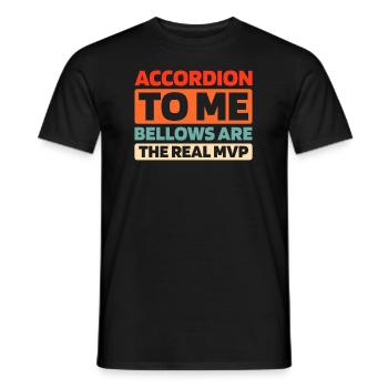 Accordéon - T-shirt homme - noir - Devant - AI Model Male 178 light (178cm)