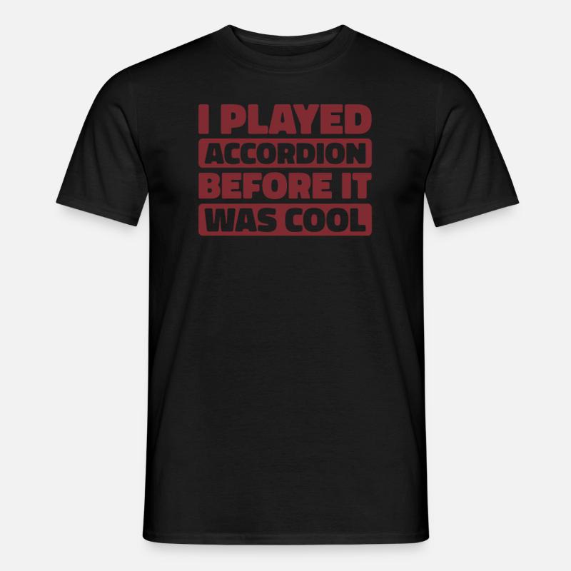 Akkordeon - Männer T-Shirt - Schwarz