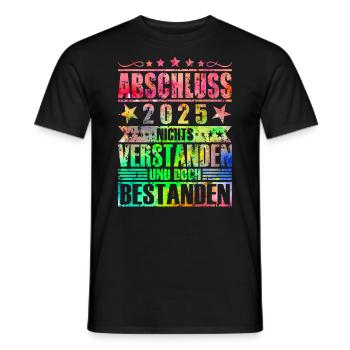 Abschluss 2025 - Männer T-Shirt - Schwarz - Vorne - AI Model Male 178 light (178cm)