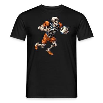 Skeletons Rugby Players - Men's T-Shirt - black - Front - AI Model Male 178 light (178cm)