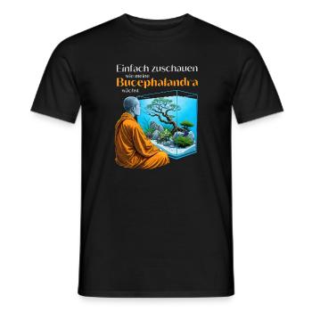 Einfach zuschauen, wie meine Bucephalandra wächst - Männer T-Shirt - Schwarz - Vorne - AI Model Male 178 light (178cm)