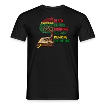 Honorer le passé Inspirer l’avenir tshirt - T-shirt homme - noir - Devant - AI Model Male 178 light (178cm)