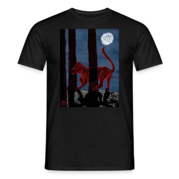 Tigre - T-shirt homme - noir - Devant - AI Model Male 178 light (178cm)